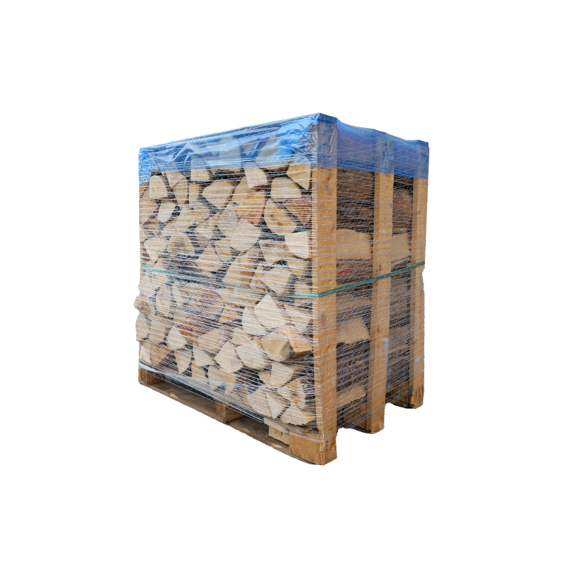 1ère palette de bois de chauffage séché au four - prêt à l'emploi - mélange de bois durs