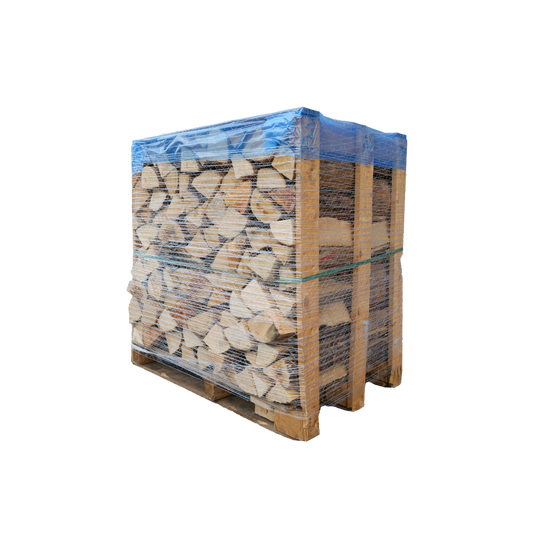 1ère palette de bois de chauffage séché au four - prêt à l'emploi - mélange de bois durs