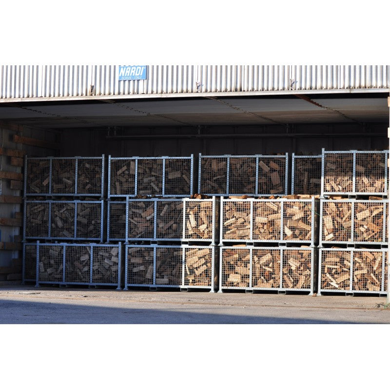 Bois de chauffage de haute qualité - séché au four - prêt à l'emploi - mélange de bois durs