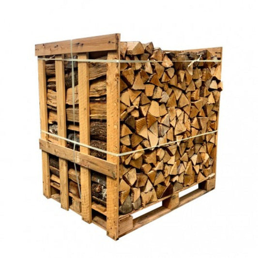 Demi-palette – 25 cm – Mélange de bois durs – Palette de 1 m3 – 1,5 mètre cube